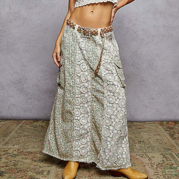 POL Dresses & Skirts - POL Floral and Geometric Maxi Skirt